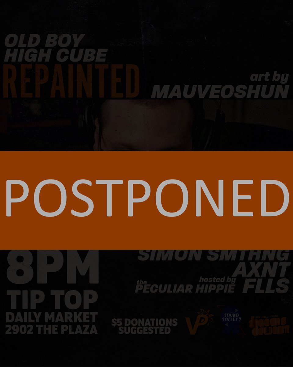VacationPay's tweet photo. After some heavy deliberation, we’ve decided to postpone our upcoming #RepaintedTomorrow show on the 14th. With there now officially being documented cases in Mecklenburg County, we feel that it would be the most responsible decision to reschedule the show until things level out https://t.co/xJFYuDhYfU
