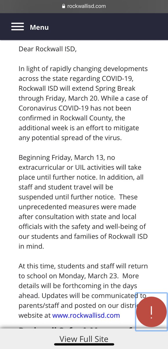 RockwallStuco's tweet photo. 🚨SPRING BREAK EXTENDED🚨 https://t.co/5tbFQREdUF