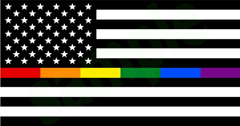 There's a Thin Rainbow Line flag that exists. 