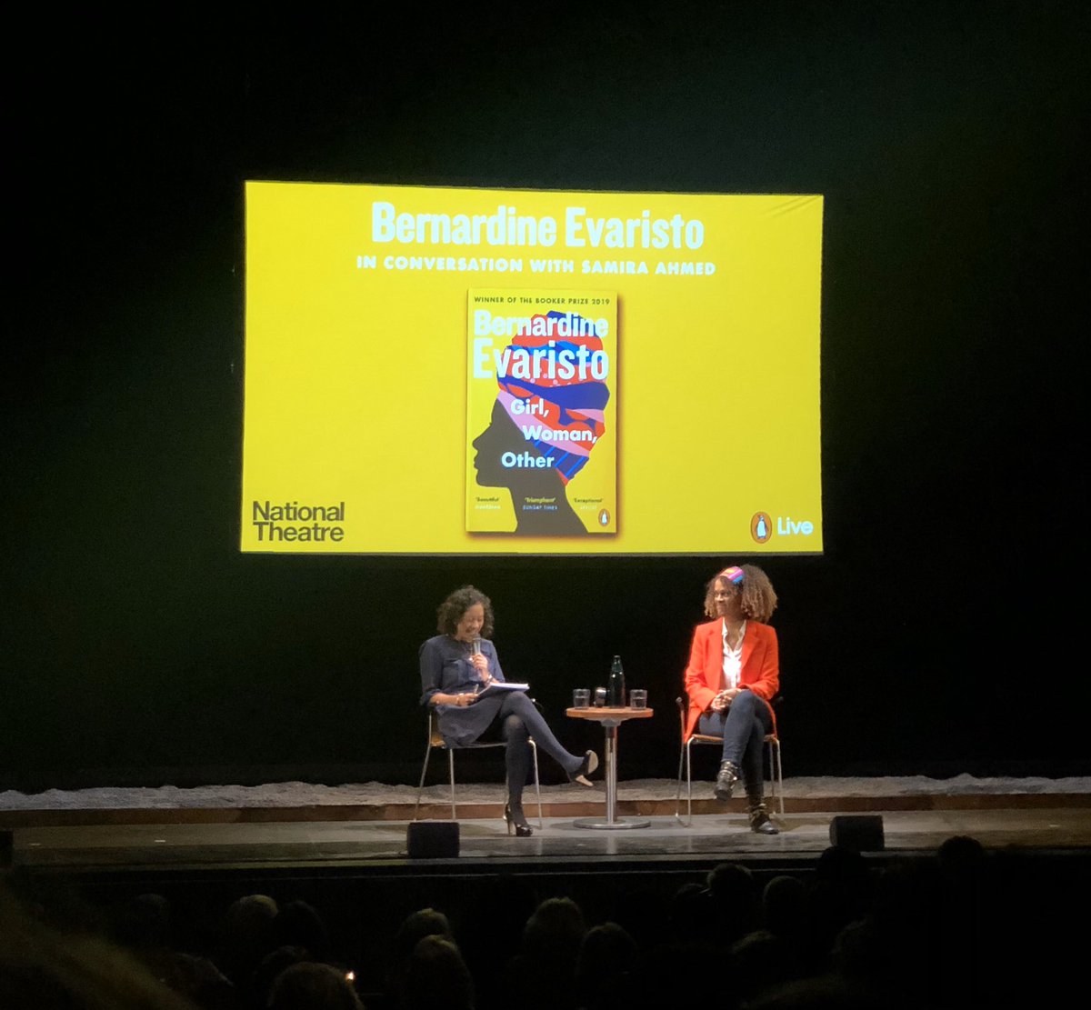 cbrucepub's tweet photo. Had a great evening listening to @BernardineEvari in conversation with @SamiraAhmedUK discussing her incredible book, Girl, Woman, Other. The readers @Franc_Ashman and @andoh_adjoa captured the voices of the characters perfectly. Brilliant event! https://t.co/dT65TOuxAz