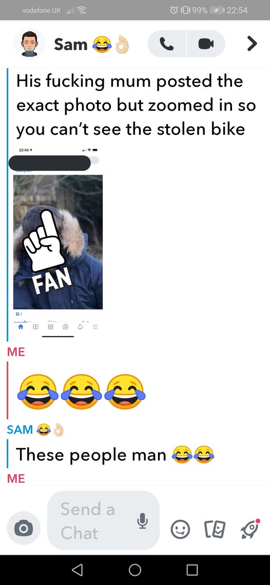TescoBadman's tweet image. So someone steals my bike, I get a photo of them, turns out his mums taken the photo, cropped out the stolen bike and put it on Facebook... Fucking crackheads will do anything 😂