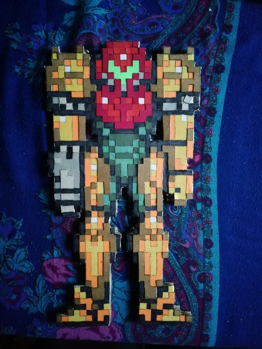 KarlWPickup's tweet photo. I've been making gaming pixel images using coloured paper a d cardboard for a while, and even though I haven't made any from there yet, I have to say @gamecolorwheel has been really helpful when trying to find images to make https://t.co/mbhkrn6wue