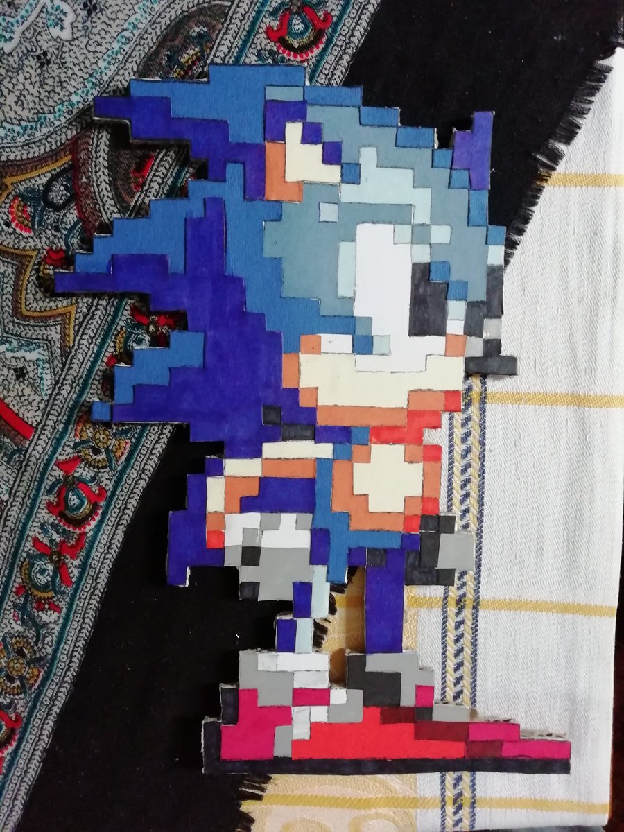 KarlWPickup's tweet photo. I've been making gaming pixel images using coloured paper a d cardboard for a while, and even though I haven't made any from there yet, I have to say @gamecolorwheel has been really helpful when trying to find images to make https://t.co/mbhkrn6wue