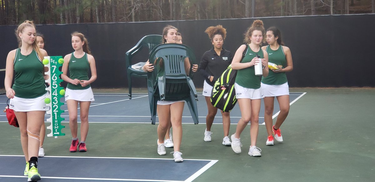 KMHSGirlsTennis's tweet photo. Lady Mustangs stayed flawless in region with a 5-0 victory over North Paulding. Asanda Jahde, Hannah Huff, &amp; Lucia Touma swept through at singles while Sophy Fergison with Emma Phillips cruised at doubles. Jessica Chu &amp; Caroline Whipple needed a third set to seal their win! #TCOB https://t.co/Q4n2yHf6t4