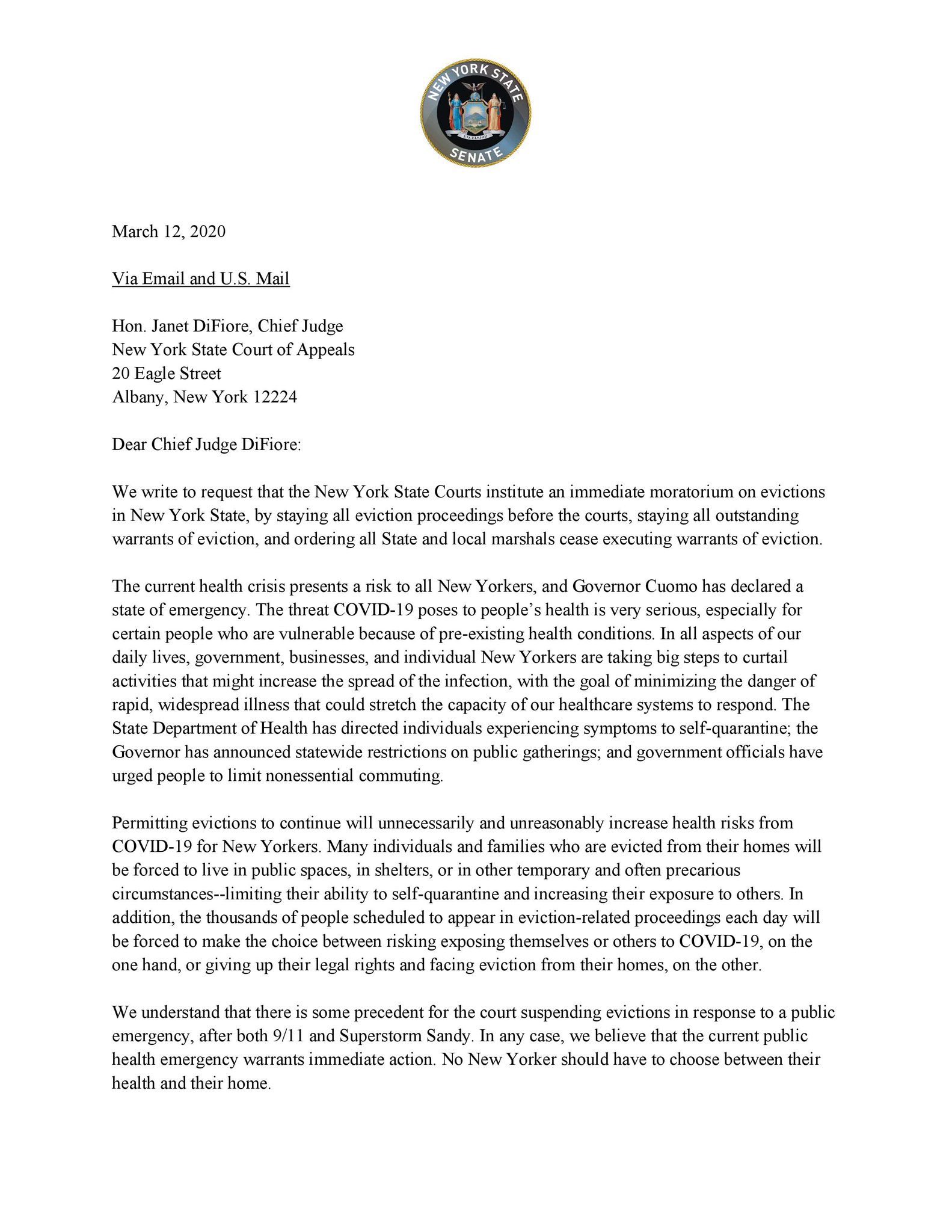 State Senator Julia Salazar on Twitter: "We just sent this letter