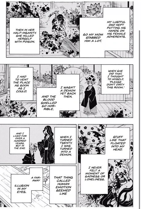 I love how right as douma was dying and about to give his "sad" backstory to try to sympathize with the readers, he gets canceled by Shinobu like "nah b" lmaoo 