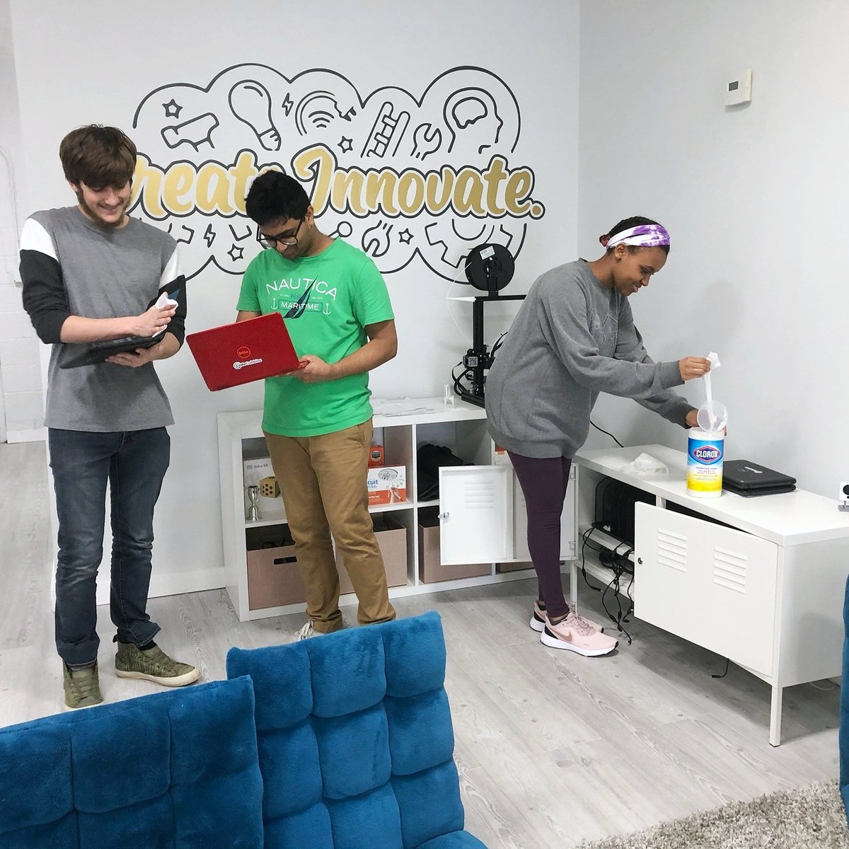 CodeCubbies's tweet image. We&apos;re sanitizing surfaces before and after classes.  #SayNoToCOVID