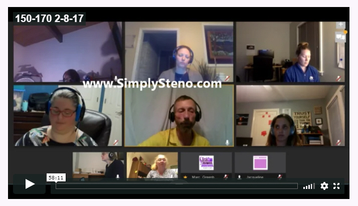 Hesitant to attend campus classes? SimplySteno is allowing all to attend our live classes till the end of the month. Links below. All times are PST.  No need to register.  Just use the class link when it's time. Hope this helps.  simplystenolive.com