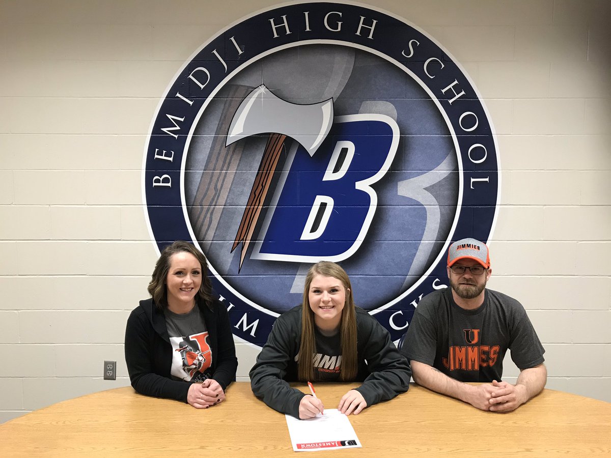 JoelHoover's tweet photo. Some really good sports news today: @GracieFisher77 has signed to play softball for Jamestown next year. We will have our interview with her on the show tomorrow! @BHSJacksSB https://t.co/noMbkUUrhL