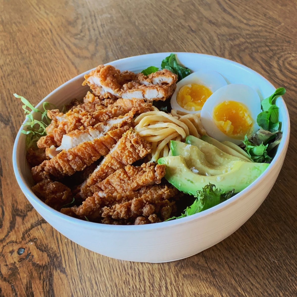 basiliskpdx's tweet photo. "Our Fried Chicken Salad plays second fiddle to NO ONE!" … which it slowly repeats as it rocks itself to sleep every night. 😆😋
.
#friedchickensalad #saladlife #bestsalad #secondfiddletonone https://t.co/ofTp8VctFH