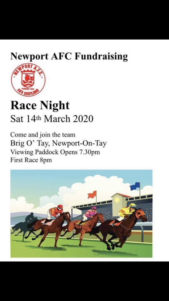 Get your self along to the Brig O’ Tay on Saturday night for our annual race night! 🐴