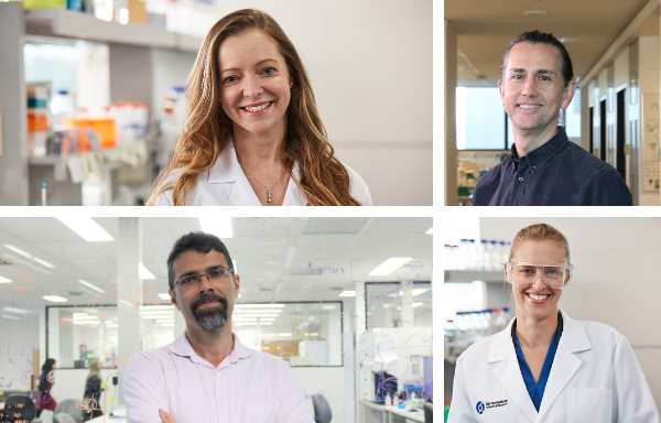 GarvanInstitute's tweet photo. Congratulations Dr Michelle McDonald, A/Prof Alex Swarbrick, Dr Joanna Achinger-Kawecka &amp; Dr Omid Faridani for receiving @CancerCouncilOz funding to dawn research in breast, pancreatic and bone cancer. https://t.co/5E3xPypVUg @dralexswarbrick @michbal19 @aachinger @FaridaniLab https://t.co/HtXmQRR6Gs