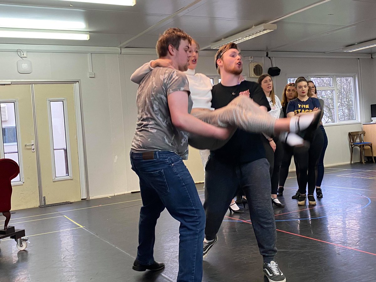 MerrilyUoC's tweet photo. When you and your mates finally book your tickets to see Merrily We Roll Along at Stanwix Theatre 🥳🤷🏼‍♀️🎭 https://t.co/cVEN0bsrfK