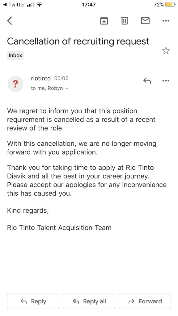 kylewhiite's tweet photo. This has to be one of the worst times to graduate in Canadian history. Expecting a lot more emails like this in the coming days/weeks https://t.co/nlcA0gLeiO