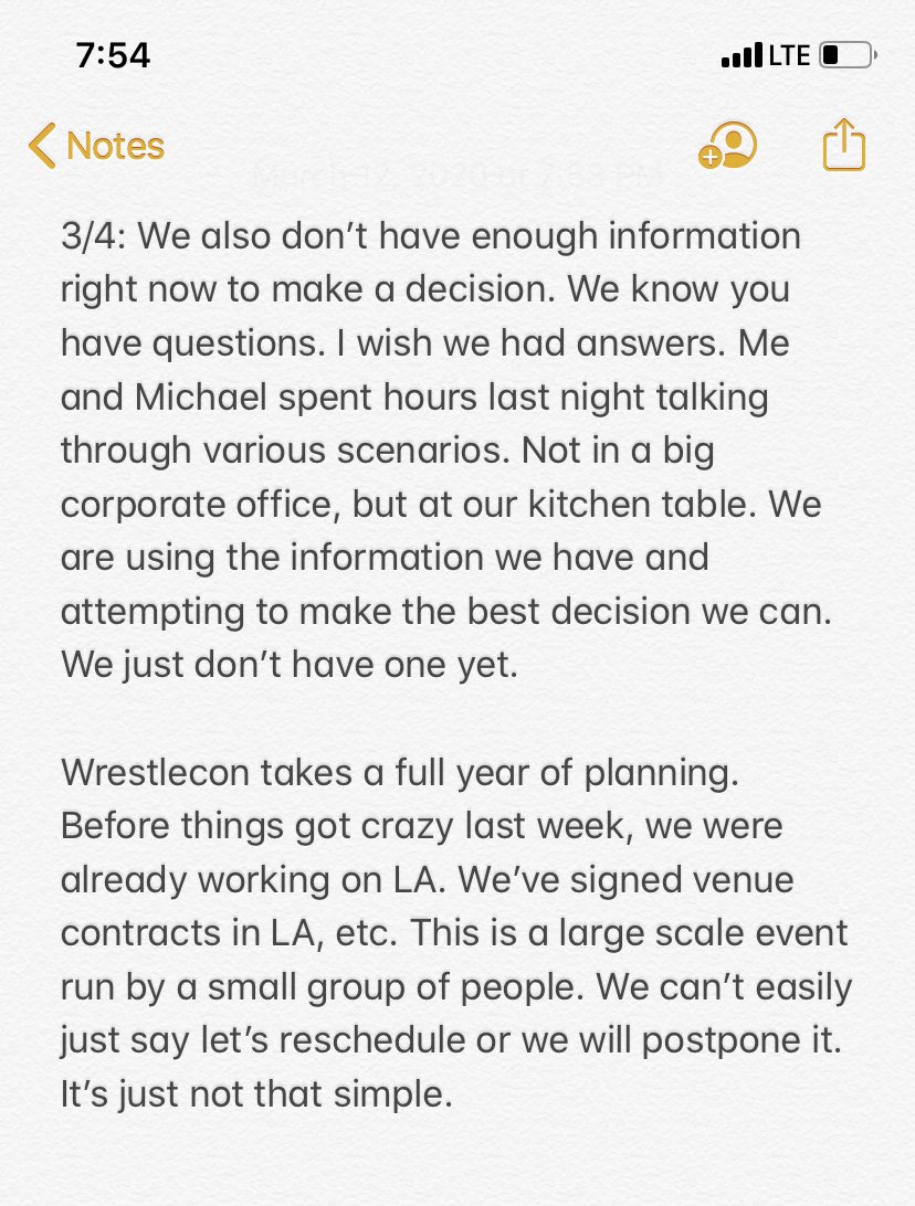 KristiSchoepfer's tweet photo. My thoughts on the current @wrestlecon situation. Iβm sorry itβs so long. Itβs been a day. Read, retweet, whatever you choose. Thanks. https://t.co/DOURsOVJNK