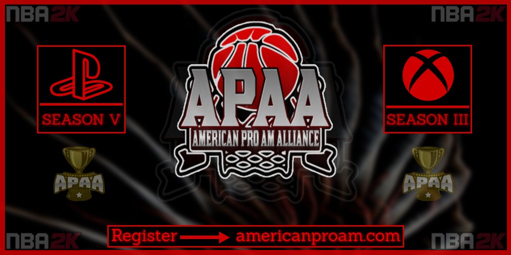 AmericanProAm's tweet photo. Only 4 days remain!! The APAA "Warm Up" (Preseason Tourney) starts 3/16! Register by 3/15 to enter! $45 team entry! 

⬇️⬇️PS4 ⬇️⬇️
https://t.co/0L4qmusEnt

⬇️⬇️XBOX⬇️⬇️
https://t.co/8m2nBdGeJK

@GsTaR____ @the2kzone @2KHUNTSEARCH @WalkOnWarriors @RankEm_ @SSWIPROAM @llNapll https://t.co/bhP7qxk28Y