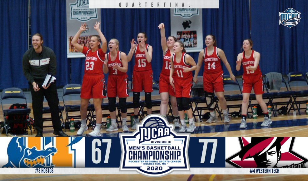 UPSET NO. ✌️🏽 IN ROCKFORD!

No. 6 Western Tech knocked off the two-time defending national champs to advance to the #NJCAAwbb DIII Championship semifinal round.