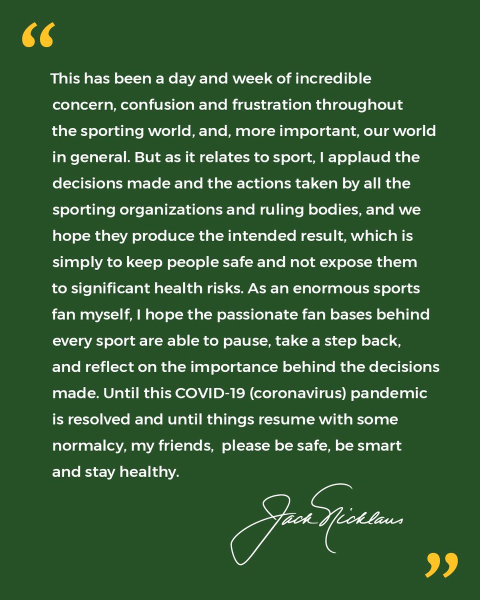 My friends, please be safe, be smart and stay healthy.