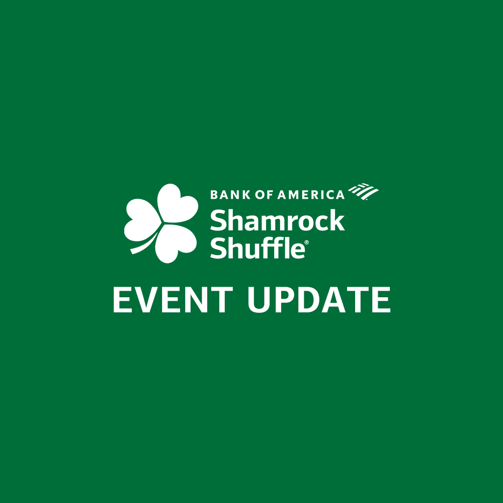 ChiDistSeries's tweet photo. Event Update: Due to COVID-19 and the unique impact it continues to pose to our community, we have made the decision in partnership with the City of Chicago and local public health authorities to cancel the Bank of America Shamrock Shuffle. Learn more: https://t.co/mgPpcDf1An https://t.co/jJ2sb8qLvD