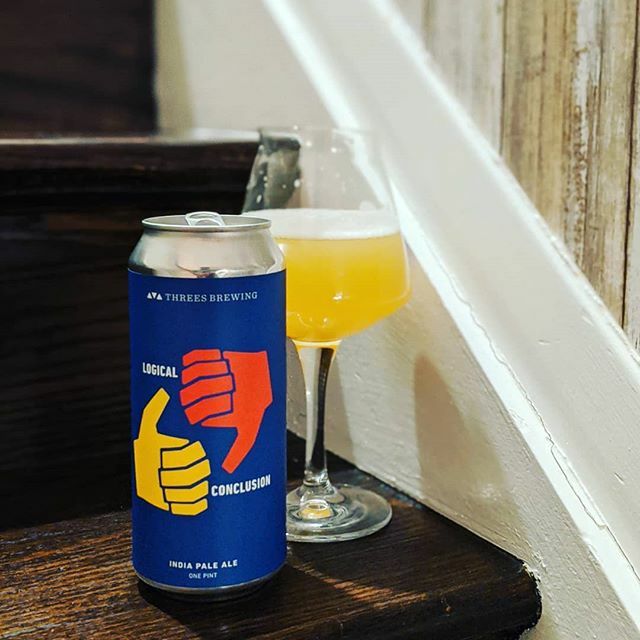 apinthalffull's tweet photo. Threes Logical Conclusion - trying to stay logical during the covid-19 craziness by drinking beer of course.  Thanks @sophiecolettemusic for another solid beer from Brooklyn. Light and dry, lemongrassy, pithy, earthy and slightly sweet finish. Stay hygie… https://t.co/LP9t4sUqZ1 https://t.co/ElvHEFro5i