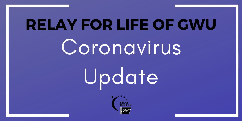 RelayofGW's tweet photo. Due to COVID-19, we have decided to not hold our traditional Relay For Life on April 3rd on-site as planned. 

We are looking at ways to go virtual and still celebrate the spirit of Relay. Stay tuned! Email Jen.Leydig@cancer.org with questions. https://t.co/BzKYuIVT8U