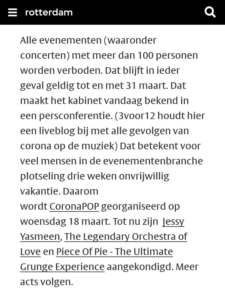 JESSYYASMEEN_'s tweet image. Voor de festivalgangers onder ons die komende weken verplicht thuis moeten blijven, toch nog een feestje😉Samen met @valomedianl wordt #CoronaPOP georganiseerd, om iedereen een hart onder de riem te steken. Woensdag 18 maart vanaf 20.00 thuis te ontvangen! 
 #3voor12 #live