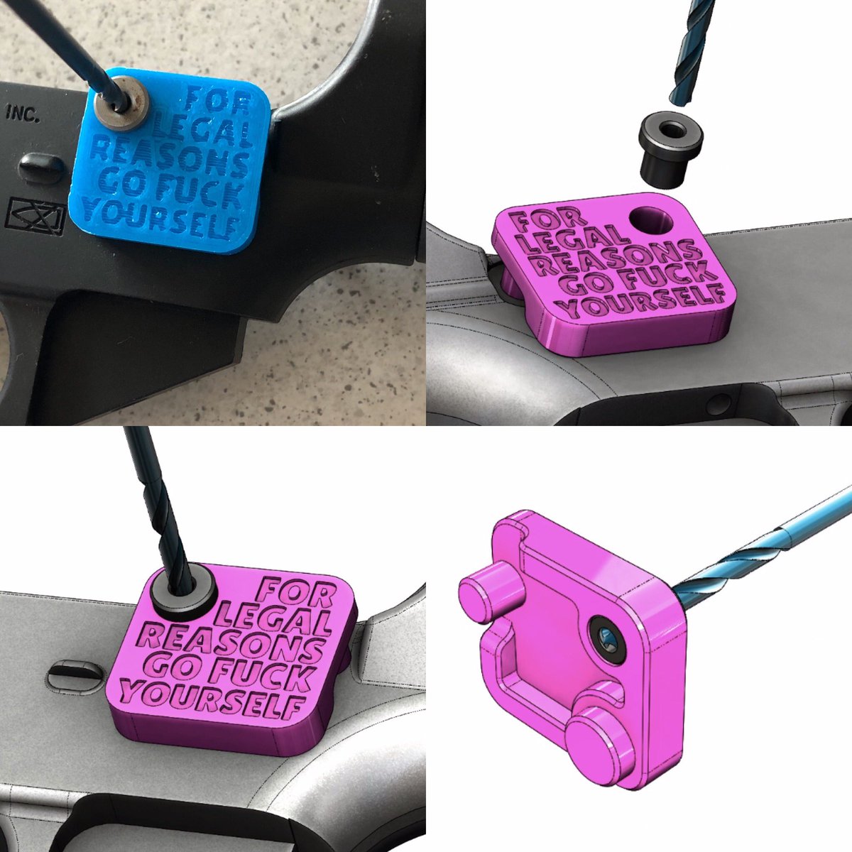 ERockRice's tweet photo. #PrepareToBoog #detdisp #3dprint #printguns #wasteofammo #GFY #keybase #dontdothis #boogaloo #cad #3rdhole #codeisfreespeech #cantstopthesignal #forlegalreasons #bigigloo #dontshootmydogs #okshootthetwoannoyingdogs #3Dprinting #DIY #becausecoronavirus https://t.co/QaJuHOF91S