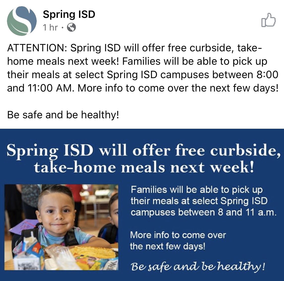 TamekaChapmanL1's tweet image. I’m a PROUD Spring ISD employee! We nurture the whole child. Even though, we’re out of school next week, my district will still ensure scholars are nourished with healthy meals! #springproud #repyourdistrict ❤️❤️❤️