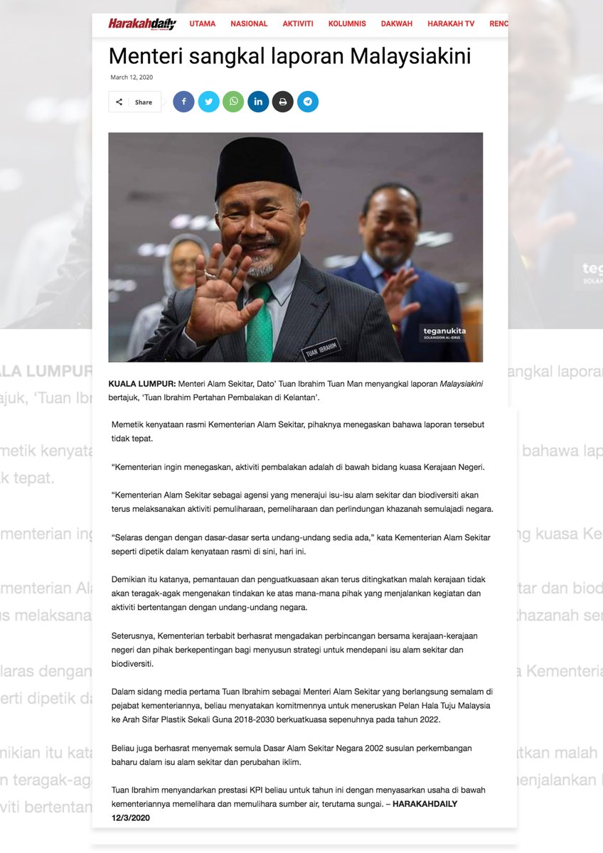 KASA_MALAYSIA's tweet photo. Kemaskini Berita Kementerian Alam Sekitar di Media 13 Mac 2020
Berikut adalah link: https://t.co/rfFrdXOBkT
.
Terima kasih Harakah
.
#AlamSekitar
#KementerianAlamSekitar #KAS
#JAS
#MetMalaysia
#MGCC
#YaHijau
#YPASM https://t.co/ym5z2NNUYL