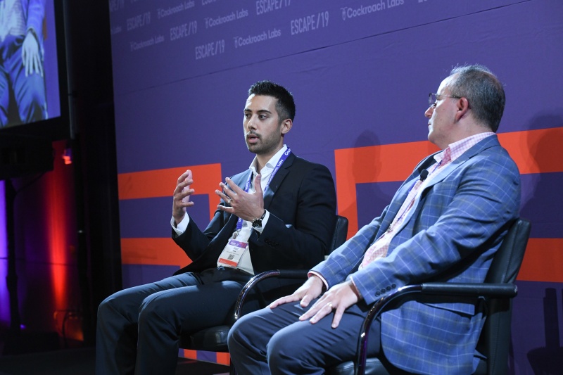 ESCAPE19Conf's tweet photo. [VIDEO 📹] Watch two financial experts talk about #MultiCloud 💸 💸 trends in 2020: Said Mia, @SweatEquitySF &amp; Dan Ives, @Wedbush 
Which companies are best positioned to take advantage of MultiCloud? @Sysdig? @HashiCorp? @crossplane_io? @CockroachDB? @StackPath? 

#EscapeConf https://t.co/z6hVcC4Vcw