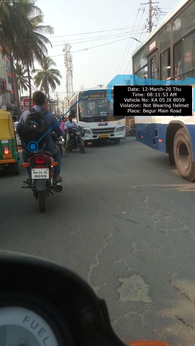 RoadSenseAI's tweet photo. #AutoBot #AI #Follow_Traffic_Rules #BangaloreCityTraffic #RidingWithoutHelmet #RoadSafety #Section194D #RoadSense @blrcitytraffic @btppubliceye #WearHelmet #RideSafely
For More Information 
https://t.co/ujrsIqs6Ht https://t.co/389TWRx8JK