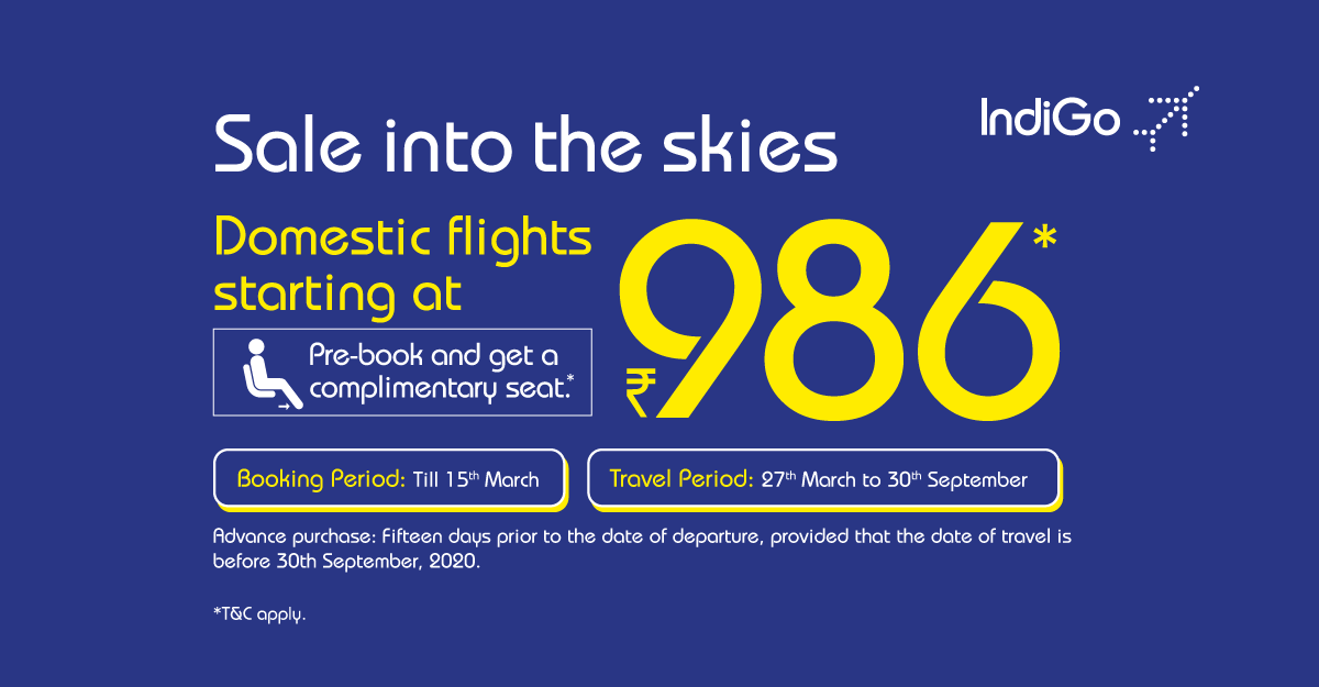 IndiGo6E's tweet photo. Our sale is live! Grab the most affordable fares before they change! Book now https://t.co/KUQHUUGFeA #letsindigo https://t.co/sUmFznYa2y
