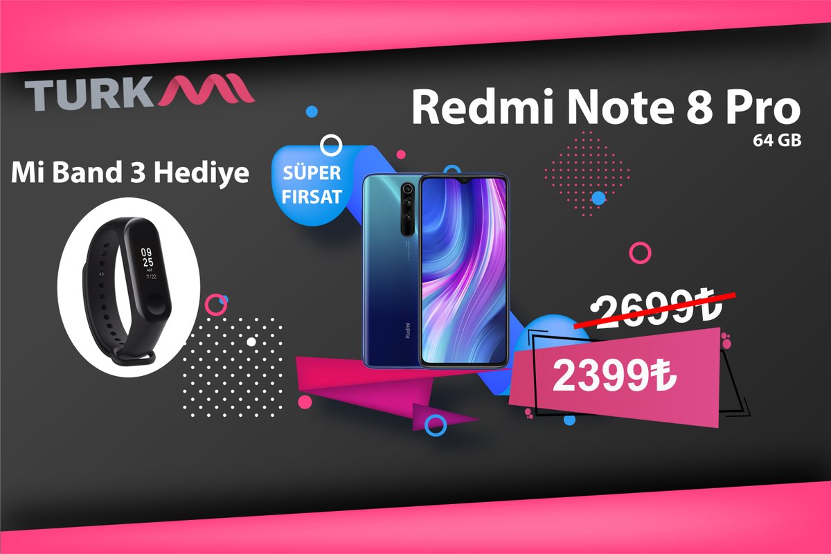 KAÇIRMADAN AL!!!
Redmi Note 8 Pro 2399₺ 
Mi Band 3 HEDİYE!!!
Kampya Kadıköy PTT iş yerinin içerisinde bulunan TürkMi standında geçerlidir. 

#xiaomiturkiye #xiaomi #redminote8pro #miband3 #kampanya #indirim