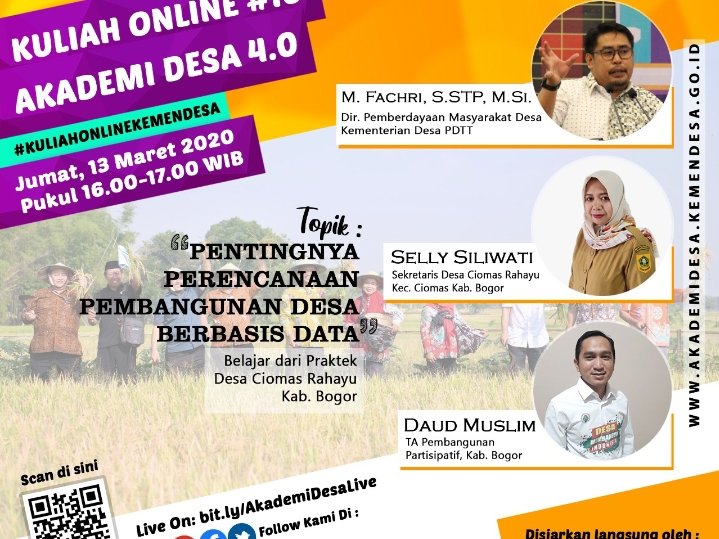 Dengan #KuliahOnlineKemendesa  Kiat Sukses Kemitraaan Kawasan Pedesaan 
<a href="/halimiskandarnu/">ABDUL HALIM ISKANDAR</a> <a href="/anwsanusi/">Anwar Sanusi</a> <a href="/imansyukri/">Iman Sukri</a> <a href="/taufikmadjid71/">IG : taufik.madjid</a> <a href="/tpp_kemendes/">#PendampingDesa</a> @fachrilabalado <a href="/P3MDKalteng/">P3MD PROV KALTENG</a> 
<a href="/P3MDBarsel/">P3MD BARSEL KALTENG</a>