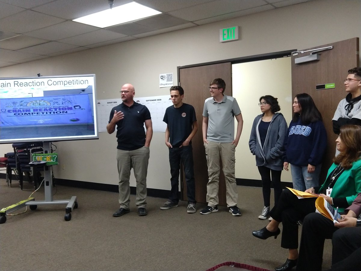 Great presentation at the <a href="/CRYROP/">CRYROP</a> board meeting from our <a href="/OrangewoodHS/">Orangewood HS</a> STEAM Shop  team! They took 2nd place at the <a href="/SBC_Alliance/">SBCALLIANCE</a> <a href="/LifeAtPurdue/">Purdue University</a> #ChainReaction competition and are headed to Nationals! #proud2bCTE