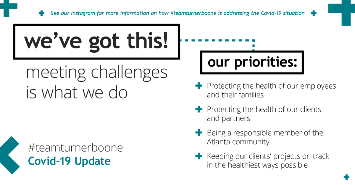 We are open for business and here to help you...just more carefully! 👍🏼#keepcalmandcarryon

See our Instagram for more information on how #teamturnerboone is addressing the Covid-19 situation to protect our employees, clients, partners, and community.