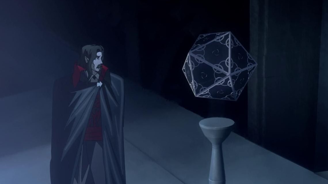 _ba1tasar_'s tweet photo. Dracula uses #d20 to teleport his castle in Netflix's #Catlevania EZ Clap
Later this episode we'll see result of rolling the natural 1. https://t.co/55B26Pv0Rg