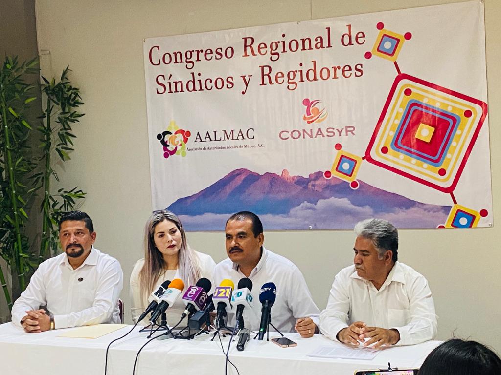 AALMAC_Mx's tweet photo. Síndicos y regidores de #Nayarit, presentaron a los medios de comunicación el 1er. Congreso Regional de la #CONASYR, a realizarse del 18 al 20 de marzo en el municipio de #Tepic. 

Consulta el boletín de prensa en el siguiente enlace 
https://t.co/texvPRtxvq 

#SomosAALMAC https://t.co/0v3U8dB3GR