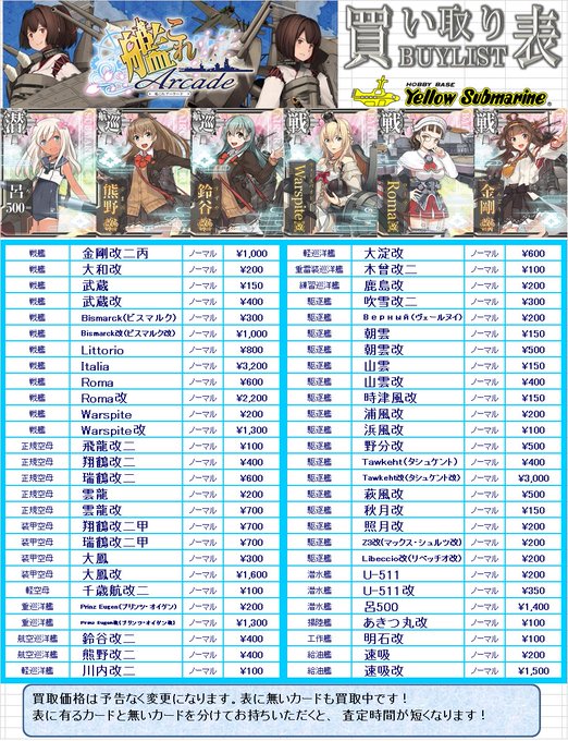 イエローサブマリンなんば本店ゲームさん がハッシュタグ 艦これアーケード をつけたツイート一覧 1 Whotwi グラフィカルtwitter分析 イエローサブマリンなんば本店ゲームさん がハッシュタグ 艦これアーケード をつけたツイート一覧 1 Whotwi グラフィカルtwitter分析