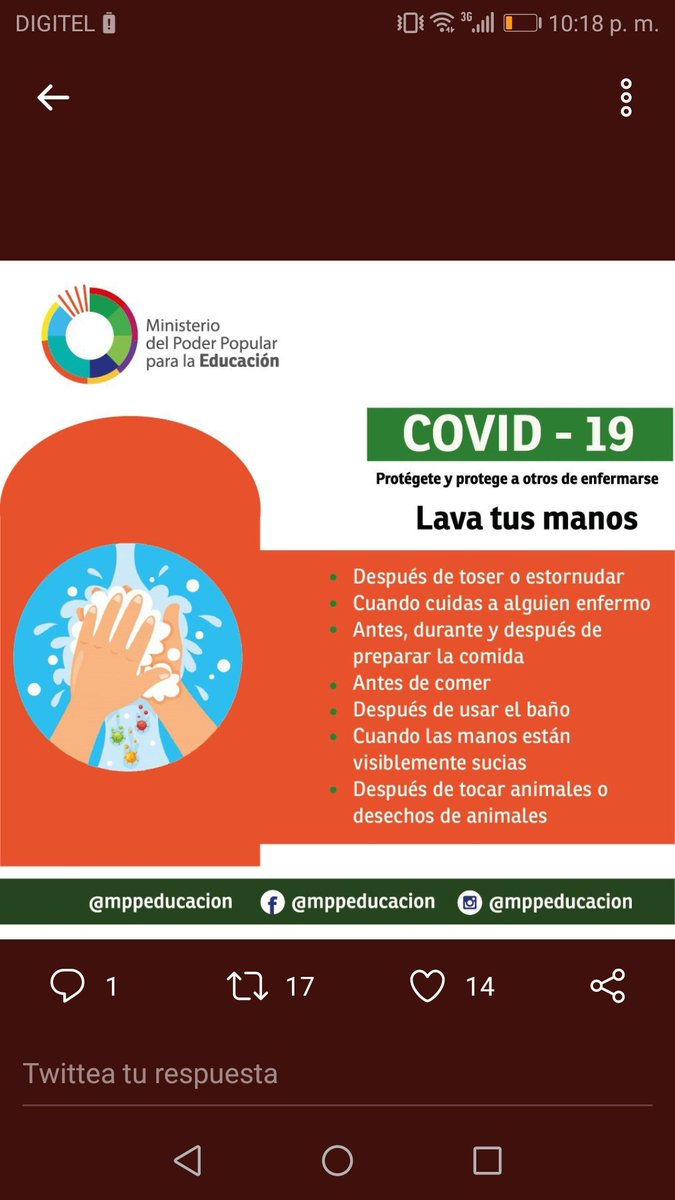 SuperAulaOri's tweet photo. El Coronavirus o #COVID_19 fue declarado por la Organización Mundial de la Salud como pandemia, siendo una infección respiratoria, de contagio de persona a persona. Te invito a seguir las recomendaciones que te presento a continuación. #PrevenciónYProtecciónDelPueblo https://t.co/4Fjb9qfEzR