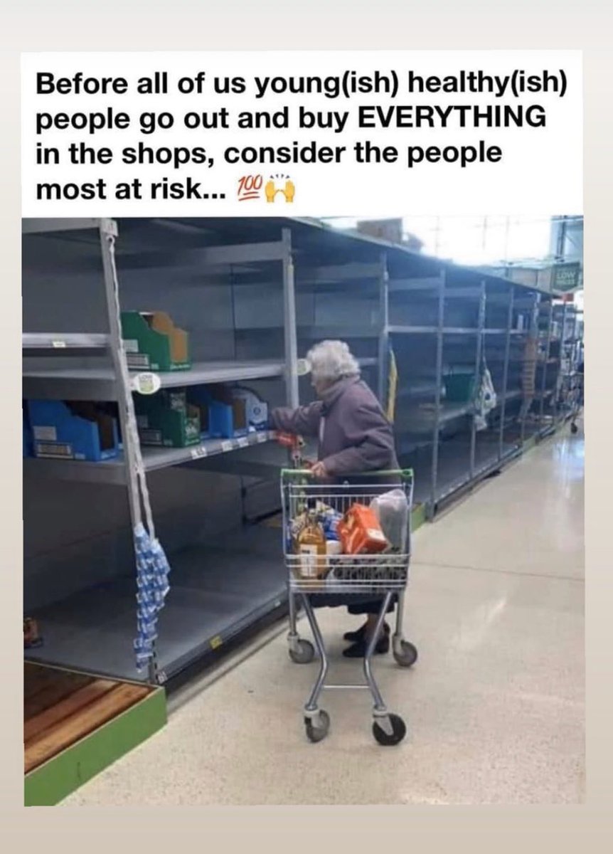 carrmarrrr's tweet photo. Instead of buying all the toilet paper we won’t need, let’s start asking our elderly neighbors how we can help them. https://t.co/CyEwKt3Dzh