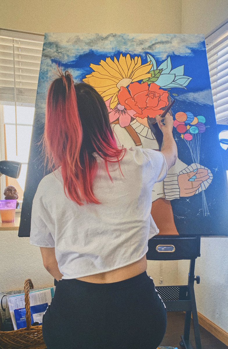 jackree6's tweet image. My biggest painting 💙
