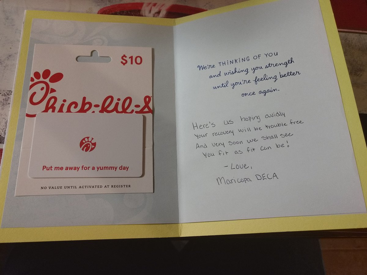 CasaGrandeDECA's tweet photo. What a wonderful gift from Maricopa DECA!  Thank you kids, your kindness has touched my heart more than you know. 

#MaricopaDECA https://t.co/pFj0fssufk