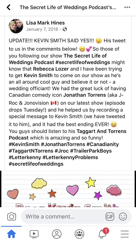 secretlifeofwed's tweet photo. Hey @ThatKevinSmith remember about 2 yrs ago we had the amazing @TorrensJonathan plead our case for a podcast interview? You said YES on Twitter and we died!😵Always seems to be a no answer though😪Can we PLEASE make this happen for our April Fools project with @pocketcasts?🙏 https://t.co/Zrp0ykDoFe