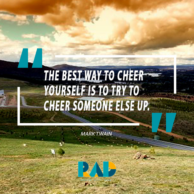 rad_creation's tweet photo. The best way to cheer yourself is to try to cheer someone else up.
Mark Twain
#rad#recreationactivitydesign #parks #discgolfisrad #quote #attracthappiness #liftupsomeoneelse https://t.co/054AvOKyra