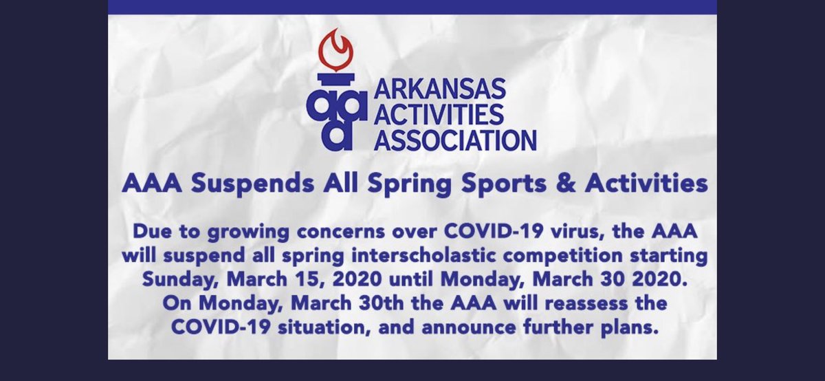 bengalstrack's tweet photo. Hoping all athletic associations take this into consideration and don’t just cancel entire seasons. Take this on a week to week basis and reassess based on current conditions. https://t.co/eQCR1gQTLL
