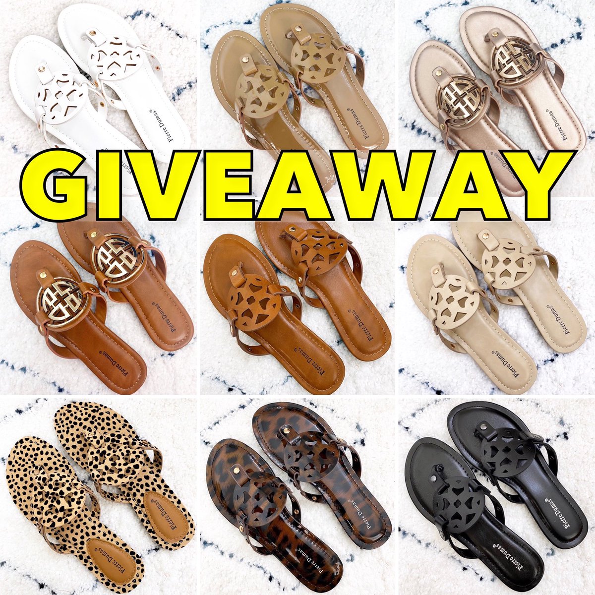 bellabloombtq's tweet photo. GIVEAWAY🥳 

Our best-selling Medallion Sandals are back avail for pre-order, so we’re giving a pair to a lucky winner!

To Enter:

1. Follow @bellabloombtq &amp; @KatlynMaupin 
2. RT this tweet
3. Comment w/favorite color + size (go up 1/2)

Ends 3/24 @ 5PM

https://t.co/rGkmhkmlRp https://t.co/RZjMK1awzh