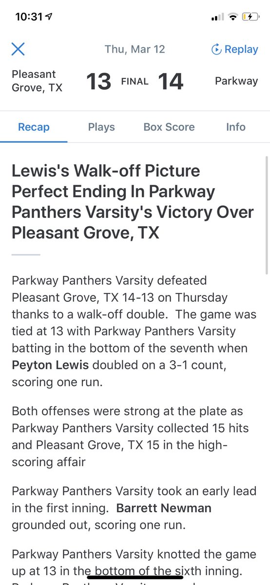 Parkway Baseball tweet media
