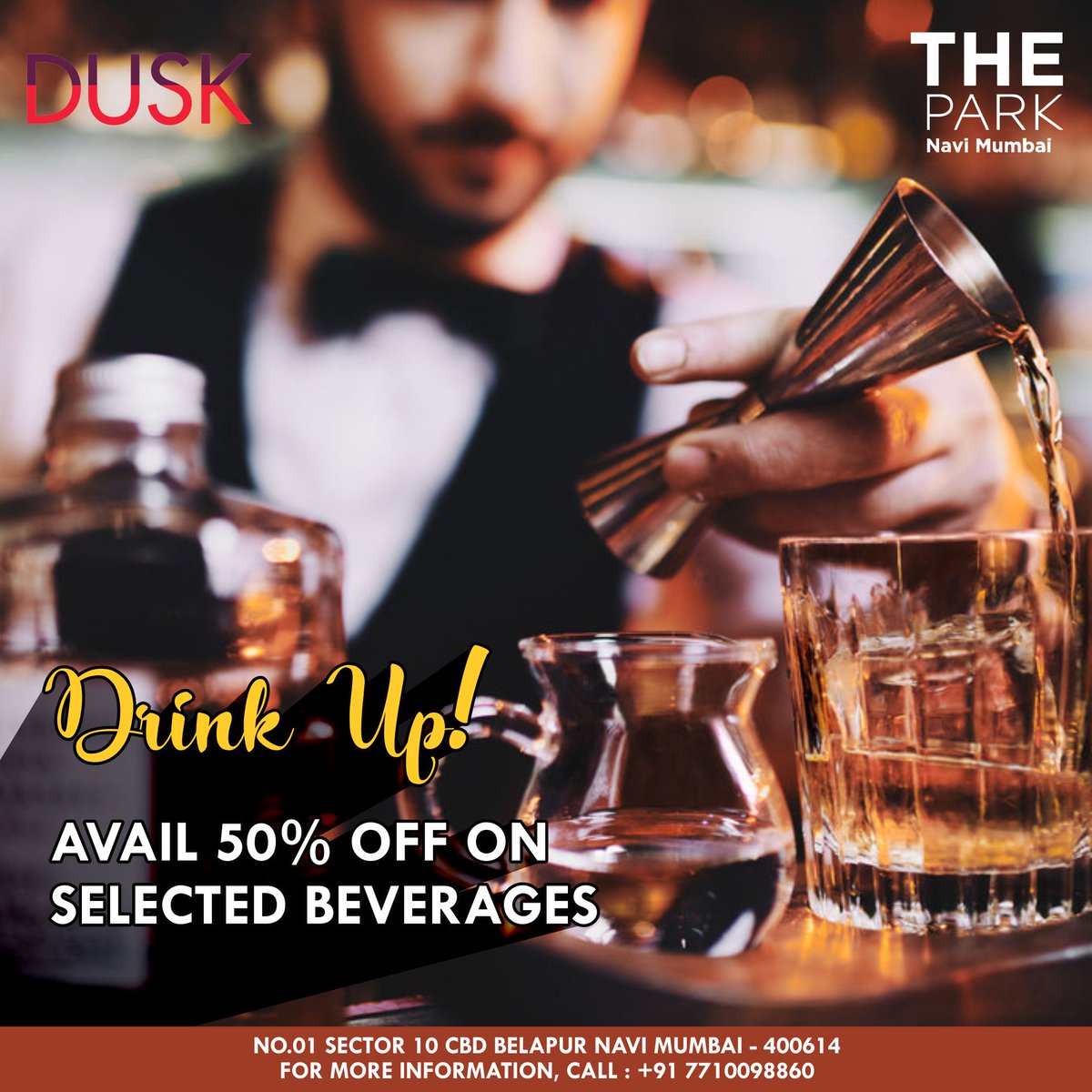 parknavimumbai's tweet photo. Take a trip down the lane of delightful blends only at #Dusk

For more information contact: 89763 98893

#Fun #Families #NightLife #TheParkHotels #AnythingbutOrdinary #NaviMumbai https://t.co/em5wfzsm01
