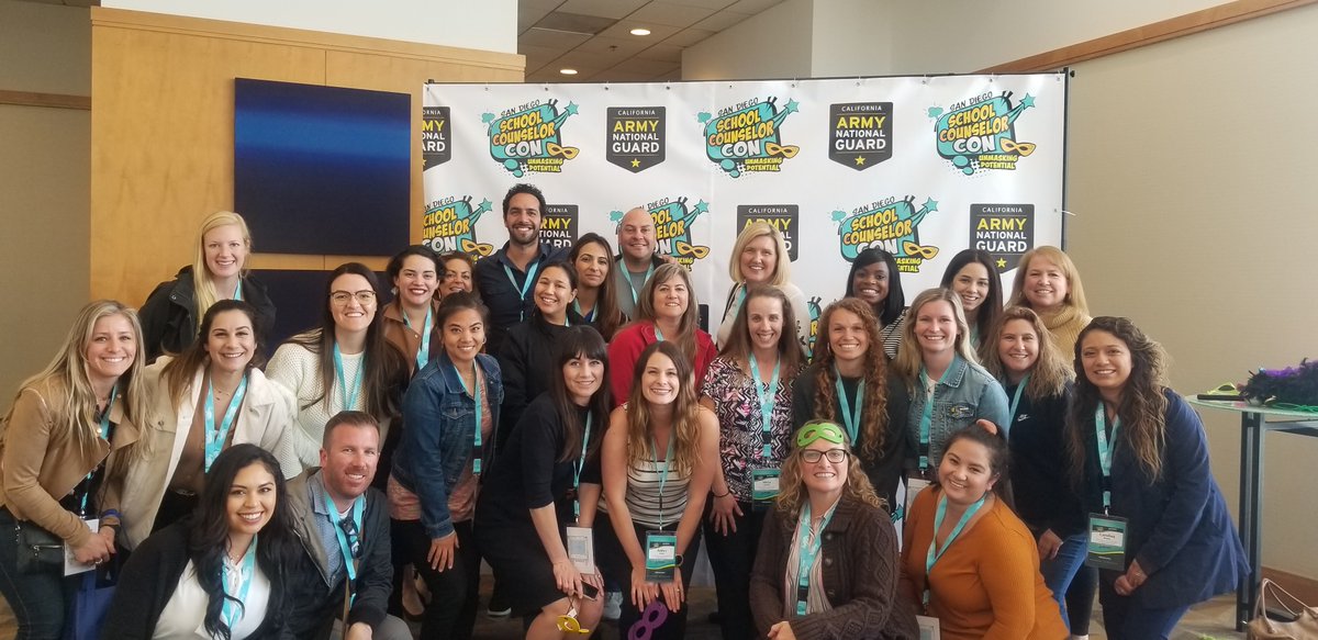 My first tweet & late post!
All 34 of @CajonValleyUSD #SchoolCounselors were invited by @SanDiegoCOE to attend the #SDSchoolCounselorCon! We were all so grateful for this day to connect & collaborate. Thankful to @SDSchCounselors #sdcounselors for having such innovative speakers!